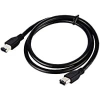 zdyCGTime 3.3 ft 6 Pines a 6 Pines FireWire DV iLink Macho a Macho IEEE 1394 Cable (Negro)